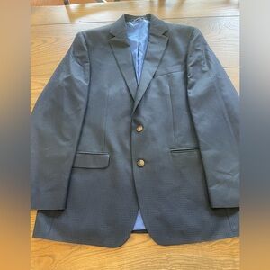 Chaps Blazer Mens 42L Navy Blue plaid/ Buttons Suit Separate Jacket